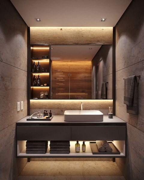 Gemütliches Interieur kleiner Badezimmer-Designtrends 2026