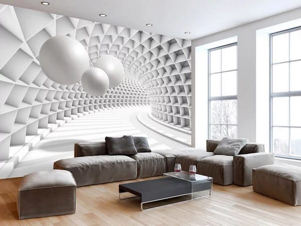 2020 Moderne 3D-Tapete im Innenraum