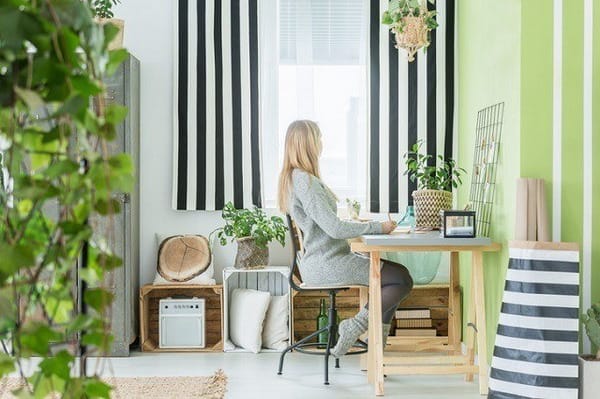 Vorhangdekoration im Wohnzimmer
