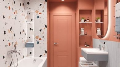 Gemütliches Interieur kleiner Badezimmer-Designtrends 2025